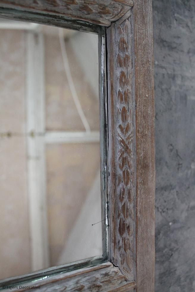 18th Century Carved Pine Mirrored Door