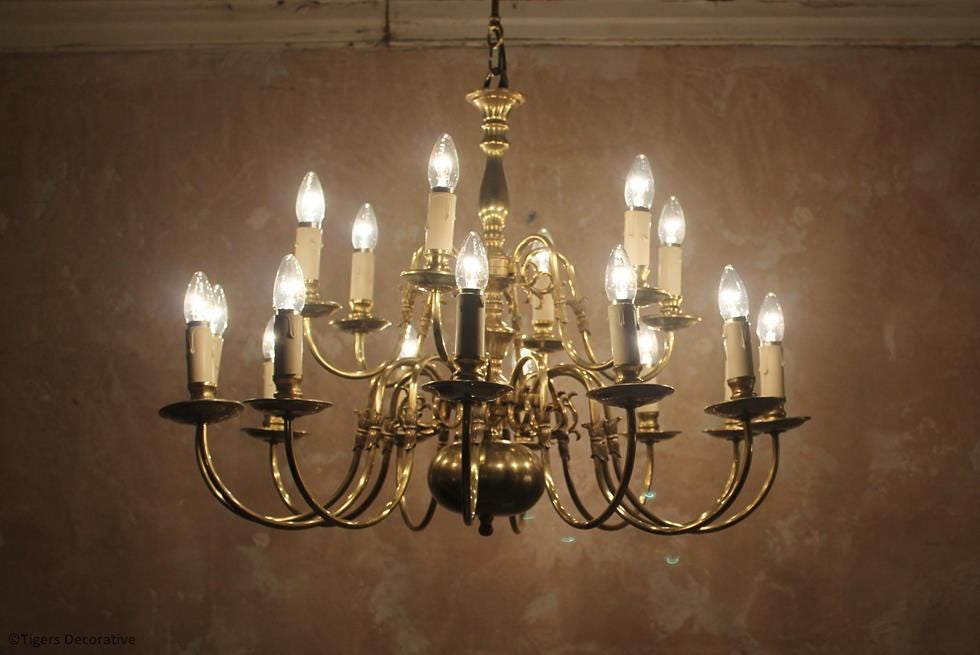 Brass Dutch Style Chandelier