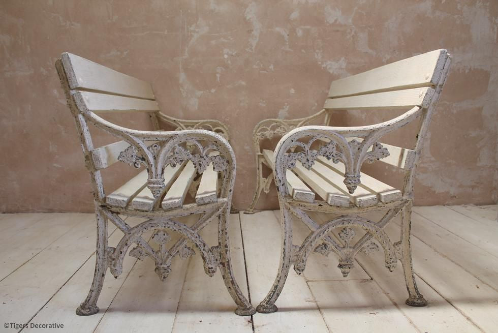 Pair Of Cast Iron Benches