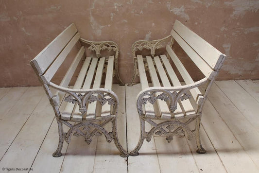 Pair Of Cast Iron Benches