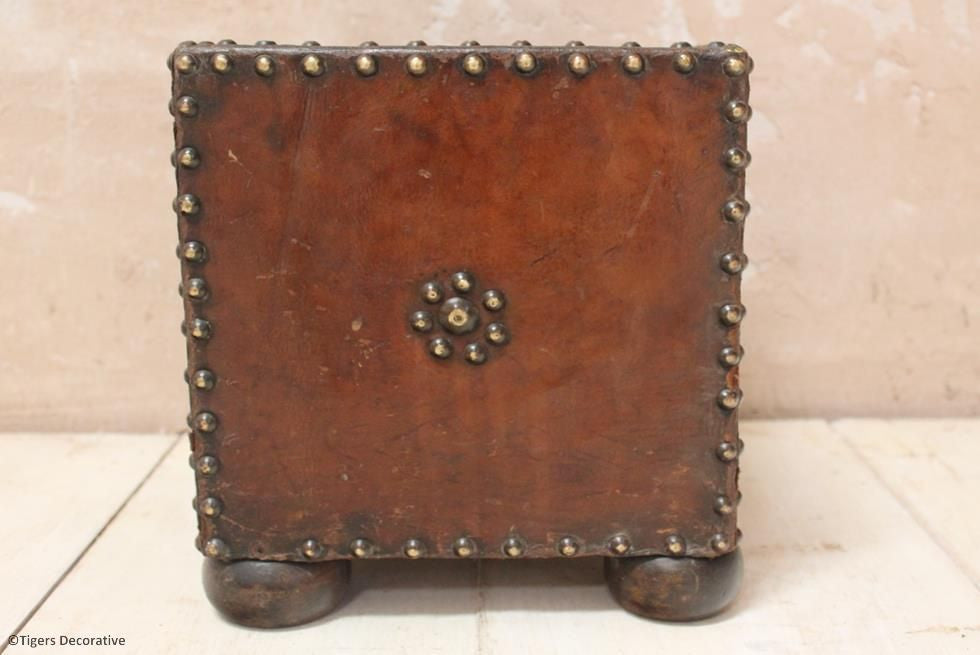 Edwardian Leather Waste Paper Box