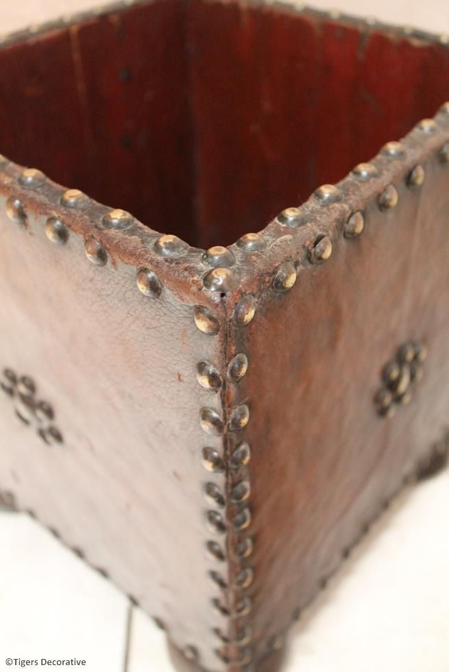 Edwardian Leather Waste Paper Box