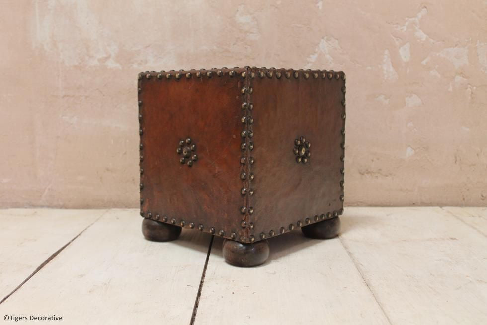 Edwardian Leather Waste Paper Box
