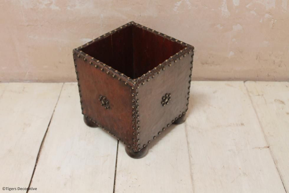 Edwardian Leather Waste Paper Box