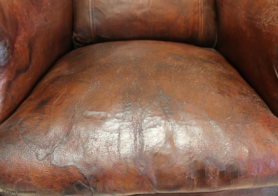 Pair of Edwardian Leather Club Chairs