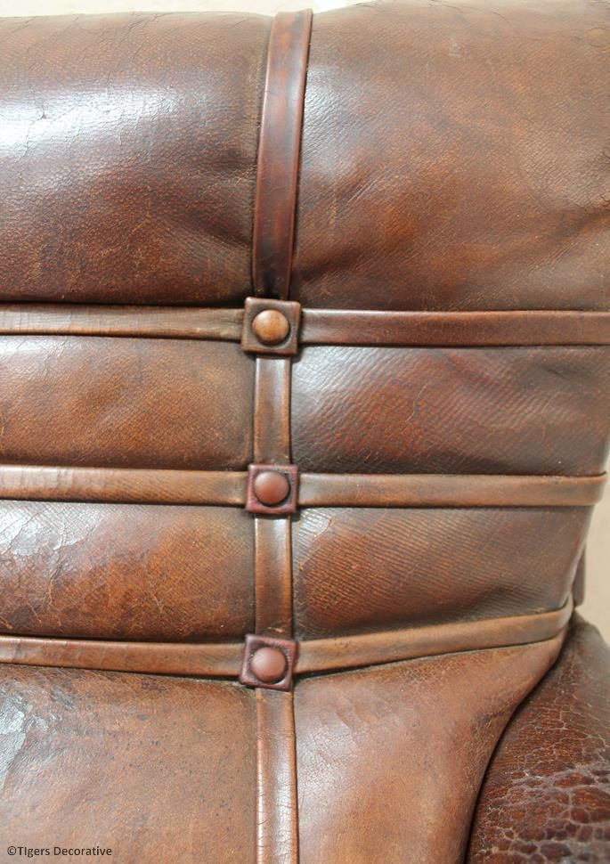 Pair of Edwardian Leather Club Chairs