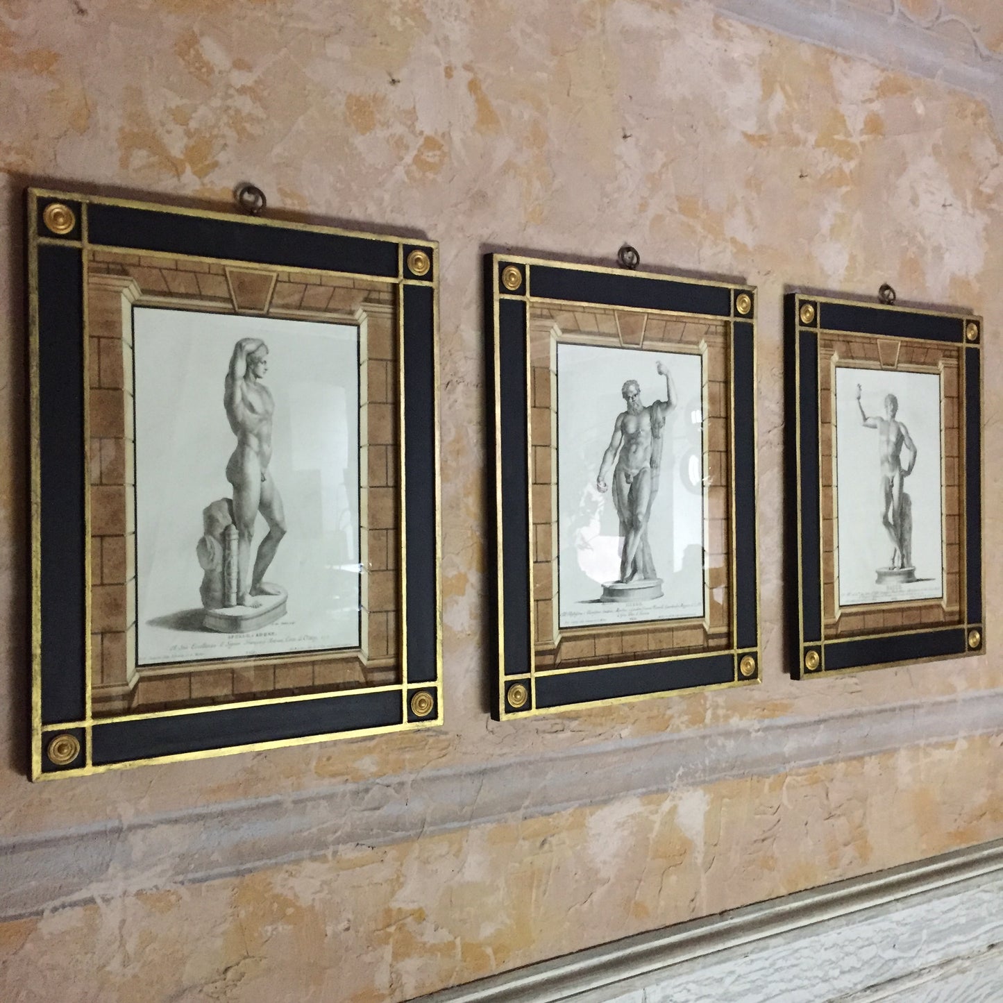 Set Of Roman & Greek Framed Engravings, A.Zanetti