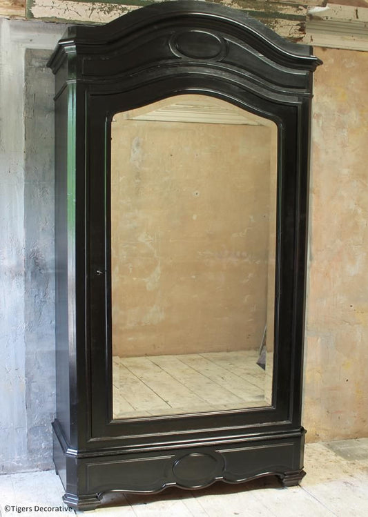 Ebony Mirrored Wardrobe