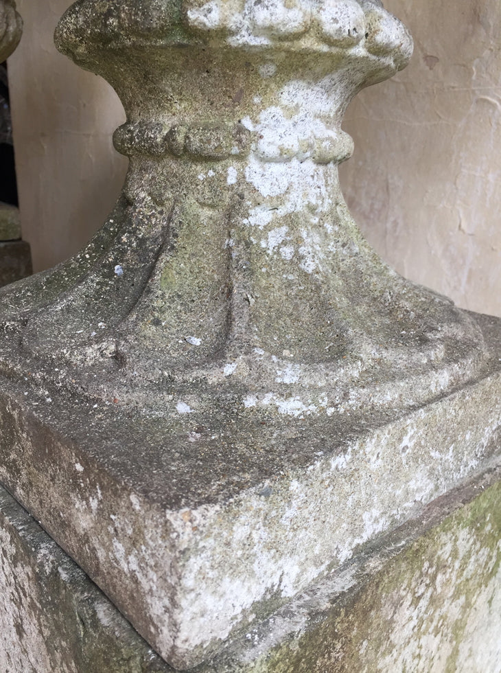 Pair of Urns On Plinths