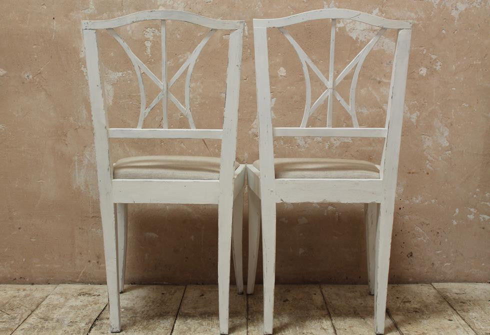 Six Painted Danish Dining Chairs