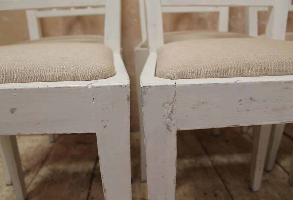 Six Painted Danish Dining Chairs