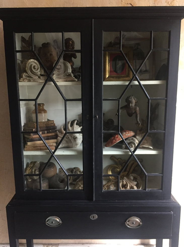 Glazed Cabinet On Stand