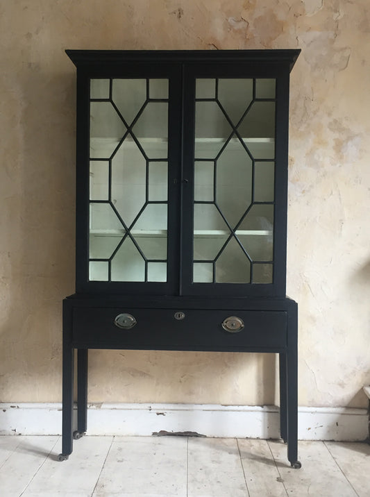 Glazed Cabinet On Stand