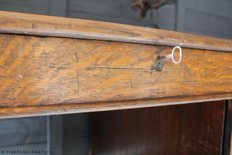 19th Century Oak Partners Desk