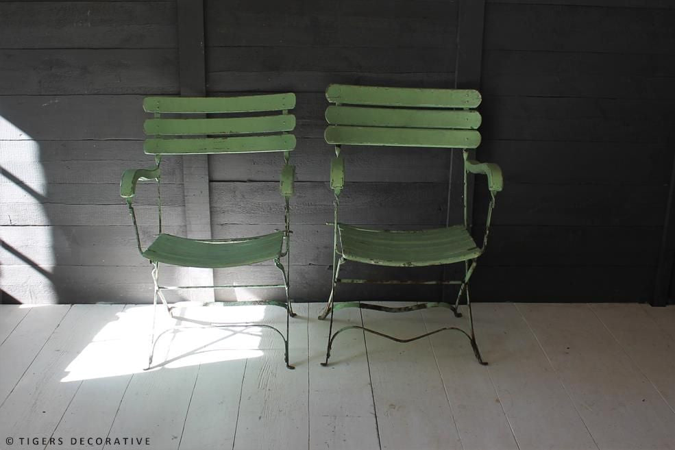 Near Pair Of Garden Chairs