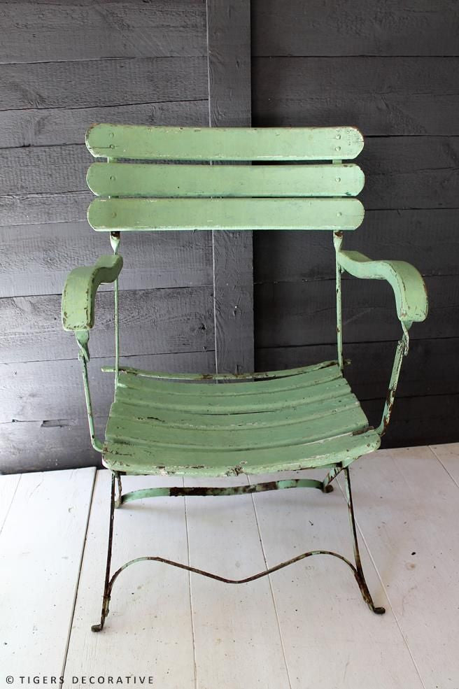 Near Pair Of Garden Chairs