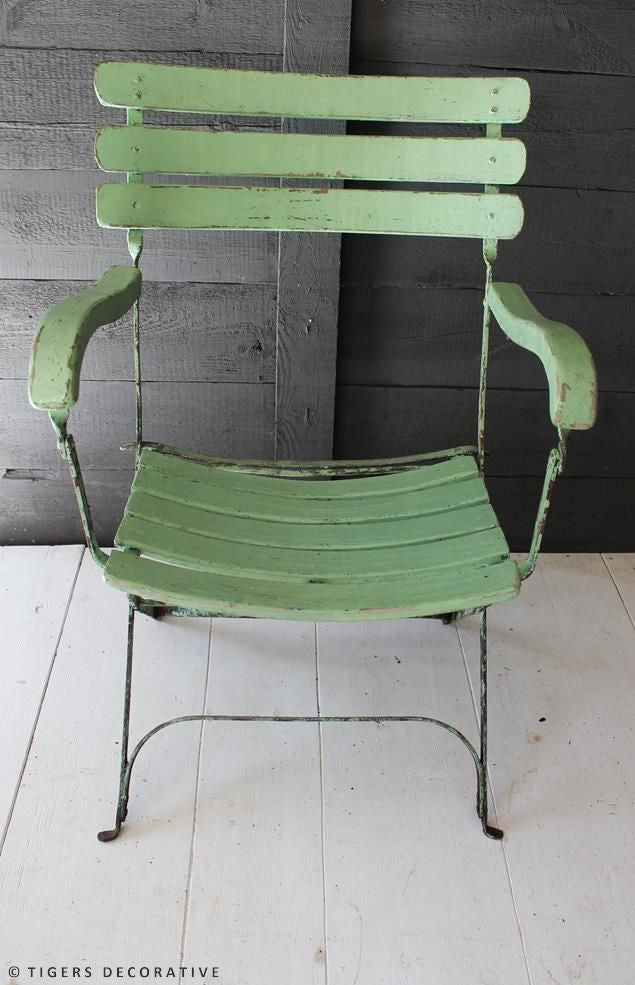 Near Pair Of Garden Chairs