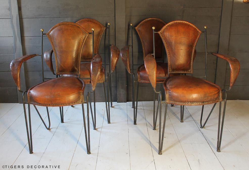 Iron & Leather Dining Chairs