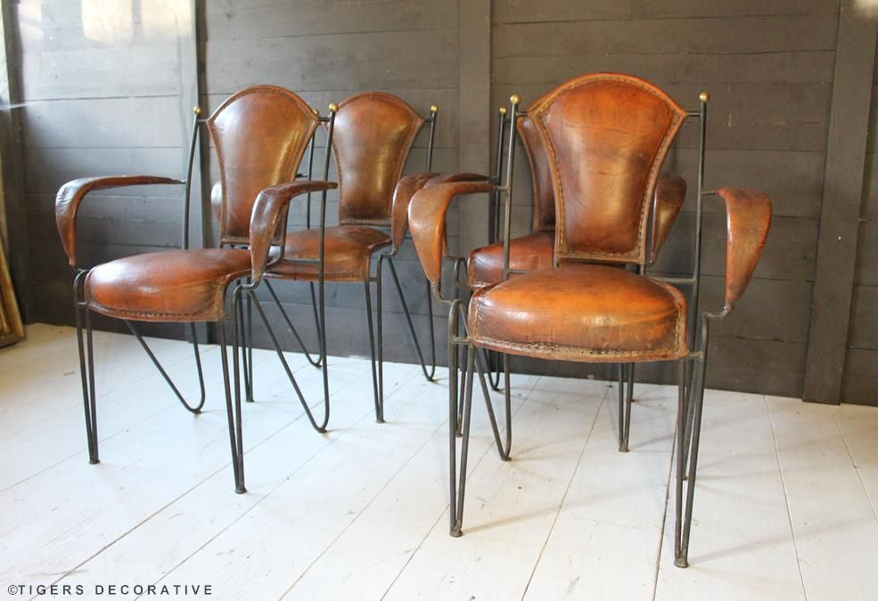 Iron & Leather Dining Chairs