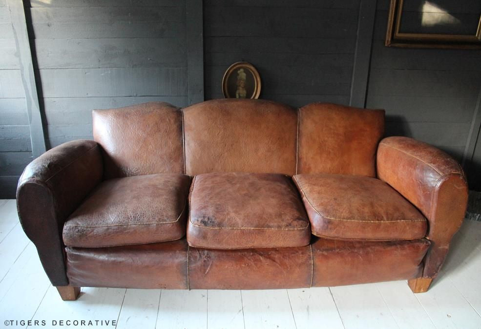 French Leather Sofa