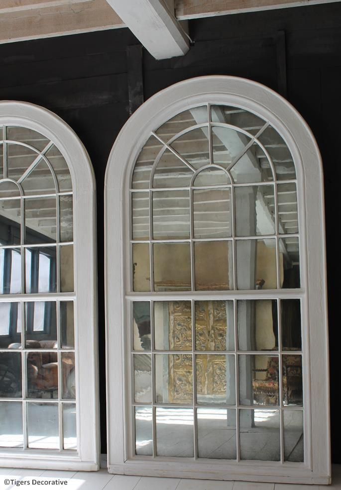 Large Georgian Arched Top Mirror
