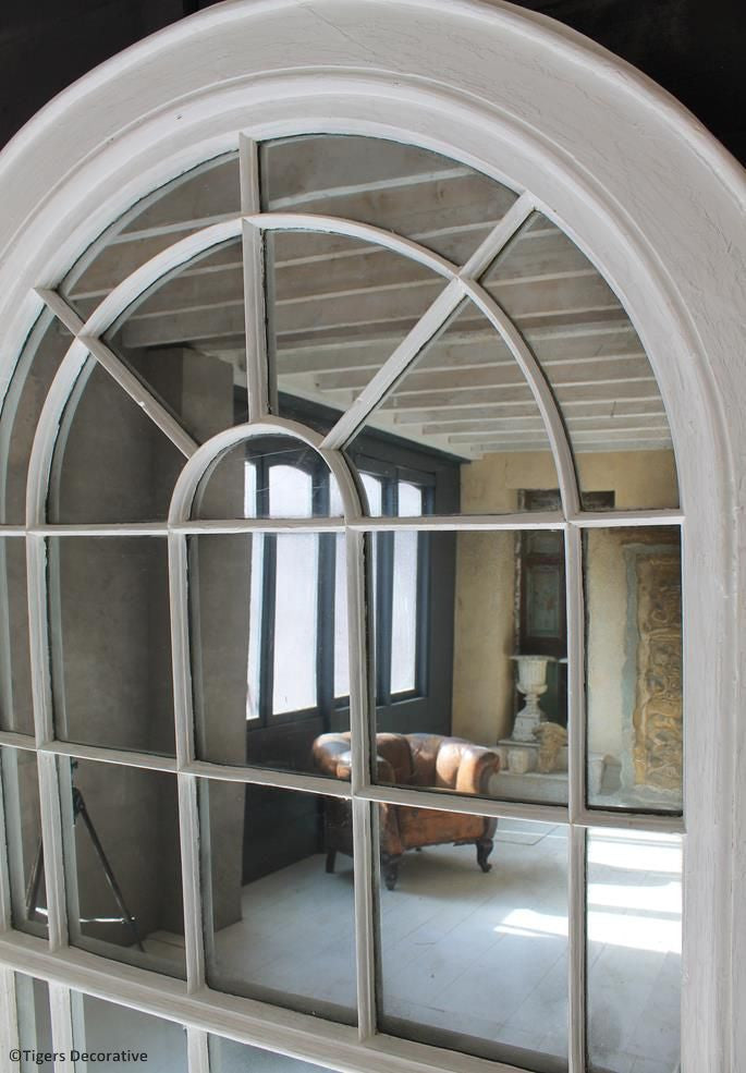 Large Georgian Arched Top Mirror