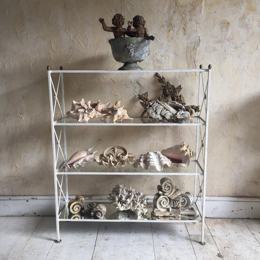 French Painted Iron Etagere